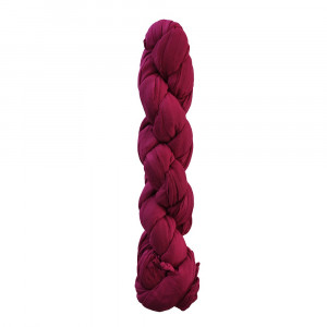 Chèche magenta tressé