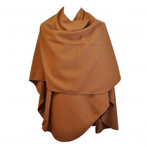 Poncho camel arrondi