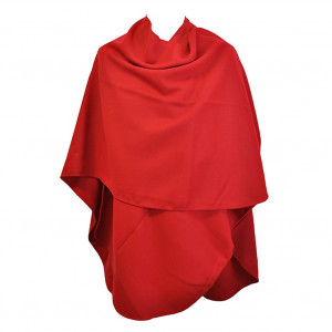 Poncho rouge arrondi