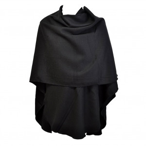 Poncho noir arrondi