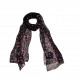 Foulard léopard rose en soie