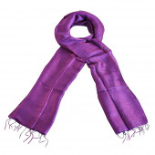 Foulard en soie sauvage violet