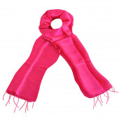 Foulard en soie sauvage fushia