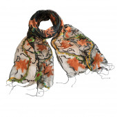 Foulard en soie, Feuilles dautomnes vert