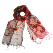 Foulard en soie, Feu dartifice rouge
