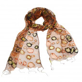 Foulard en soie, Bubble orangé
