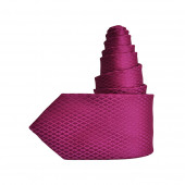 Cravate rose magenta losanges