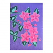Paréo batik fleurs fushia