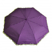 Parapluie froufrous violet à coeurs crèmes