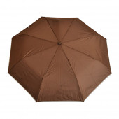 Parapluie marron, liseré crème