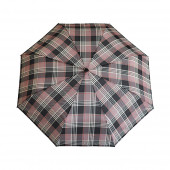 Parapluie écossais noir/rose poudrée