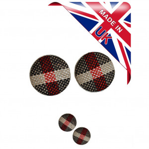 Boutons de manchette, tartan camel