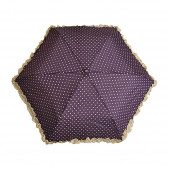 Parapluie « stylo » froufrous violet à coeurs crèmes