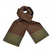Foulard Carven kaki à motifs