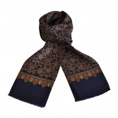Foulard Carven marine cachemire
