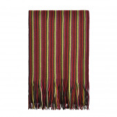 Echarpe rayée bordeaux/vert