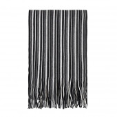 Echarpe rayée noir/gris