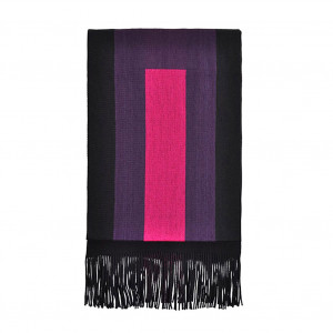 Echarpe Nevers noir/fushia/violet