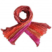 Echarpe soie froissée, rose