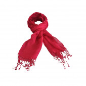 Echarpe en lin de couleur fushia