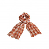 Echarpe foulard madras orange