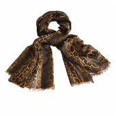 Echarpe laine python marron