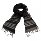 Foulard noir à rayures