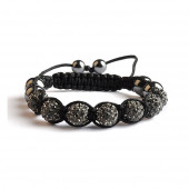 Shamballa 7 Perles - Black Diamond