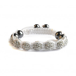 Shamballa 7 Perles - Blanc