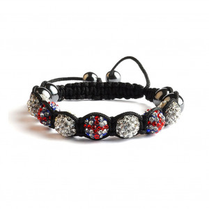 Shamballa 7 Perles - UK / Blanc