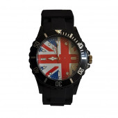 Montre Silicone, noire / UK