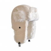 Chapka blanc cassé effet daim