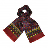 Foulard Carven Dandy bordeaux cachemire