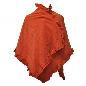 Poncho cape Butterfly, rust