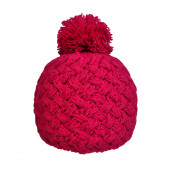 Bonnet tricot uni fushia