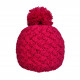 Bonnet tricot uni fushia