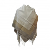 Poncho dégradé Marron/Beige
