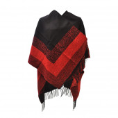 Poncho dégradé Rouge/Noir