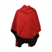 Poncho Sable rouge arrondi