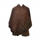 Poncho léopard marron arrondi