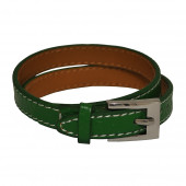 Bracelet en cuir vert