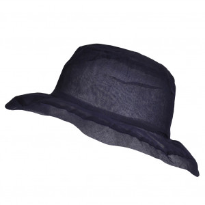 Chapeau Organza, Bleu Marine