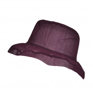 Chapeau Organza, Prune Foncé