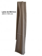 Châle en mérinos galet
