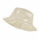 Chapeau de pluie, Capeline Beige avec de masque de protection assorti