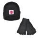 Set Bonnet et Mitaines avec moufles amovibles - couleur Noir