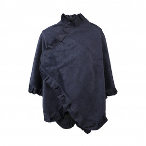 Poncho cape Butterfly, bleu marine