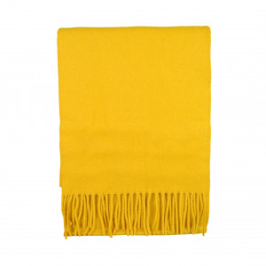 Echarpe ocre jaune Lambswool