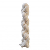 Chèche blanc cassé tressé