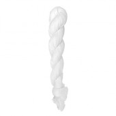 Chèche blanc tressé